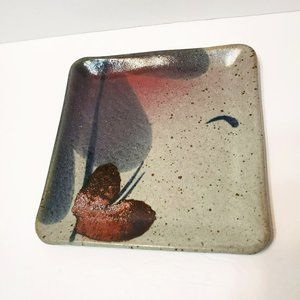 Vintage John Freimarck Pottery 8" Stoneware Plate / Tray, Signed, Mid Century